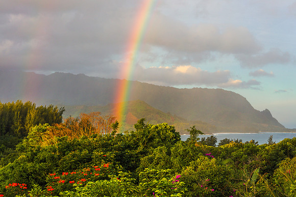Hanalei Bay Rainbow in Kauai