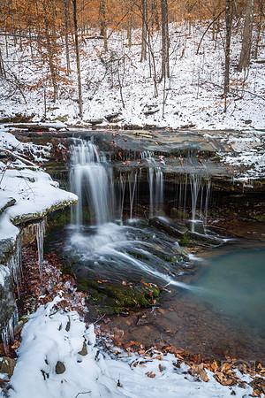 Snowy waterfall