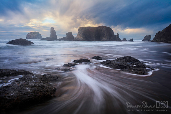 Lit Sky at Bandon Oregon