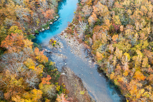 Upper Buffalo River Aerial in November